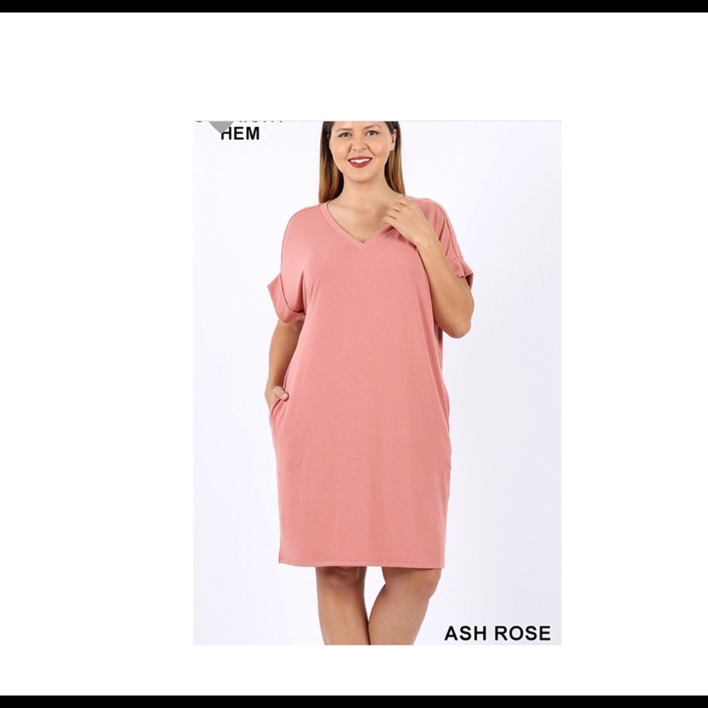 V-neck Dress PlusSize
